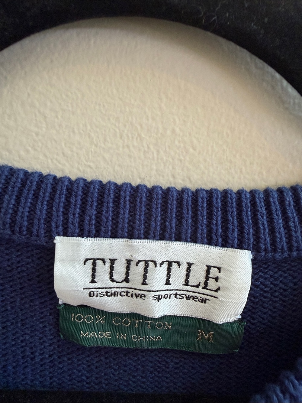 Tuttle Multicolor Striped Cotton Knit Crewneck Sweater - Navy Base - Picture 3 of 8